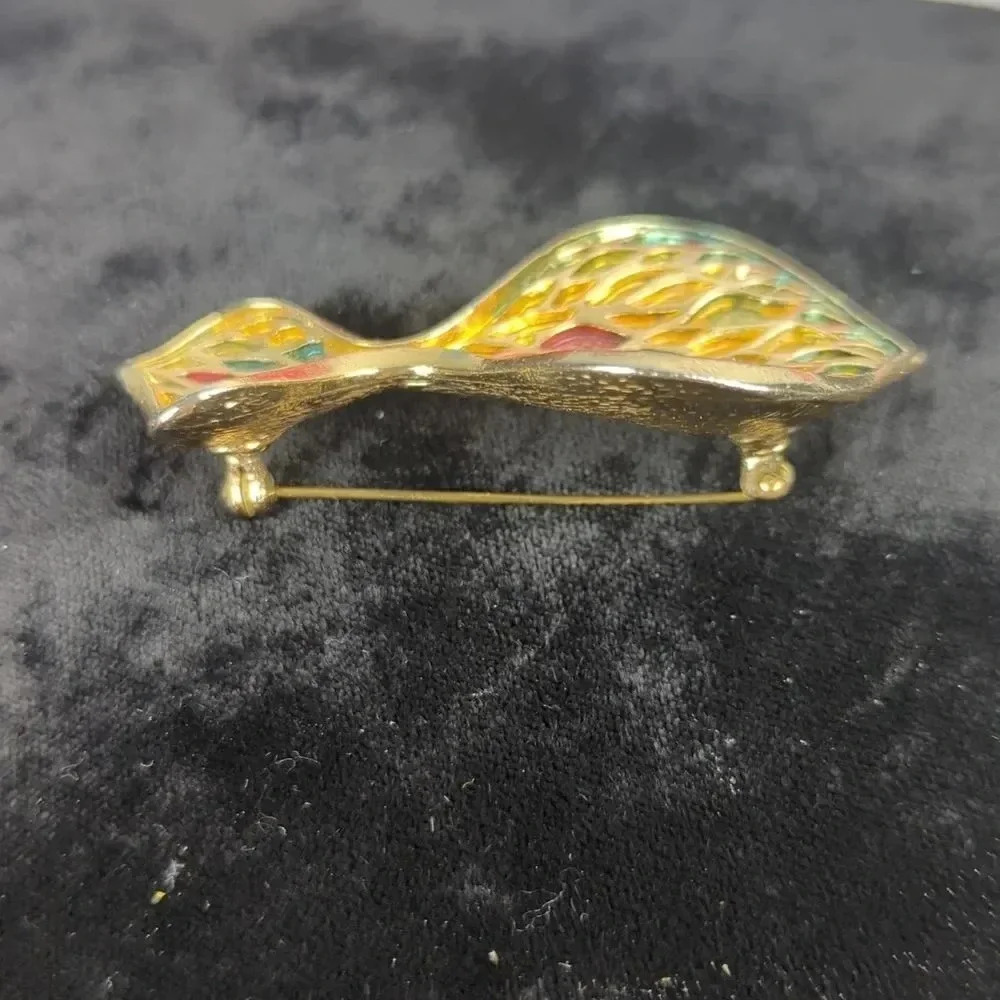 Vintage 50s Abstract Angelfish Brooch - Picture 5 of 8